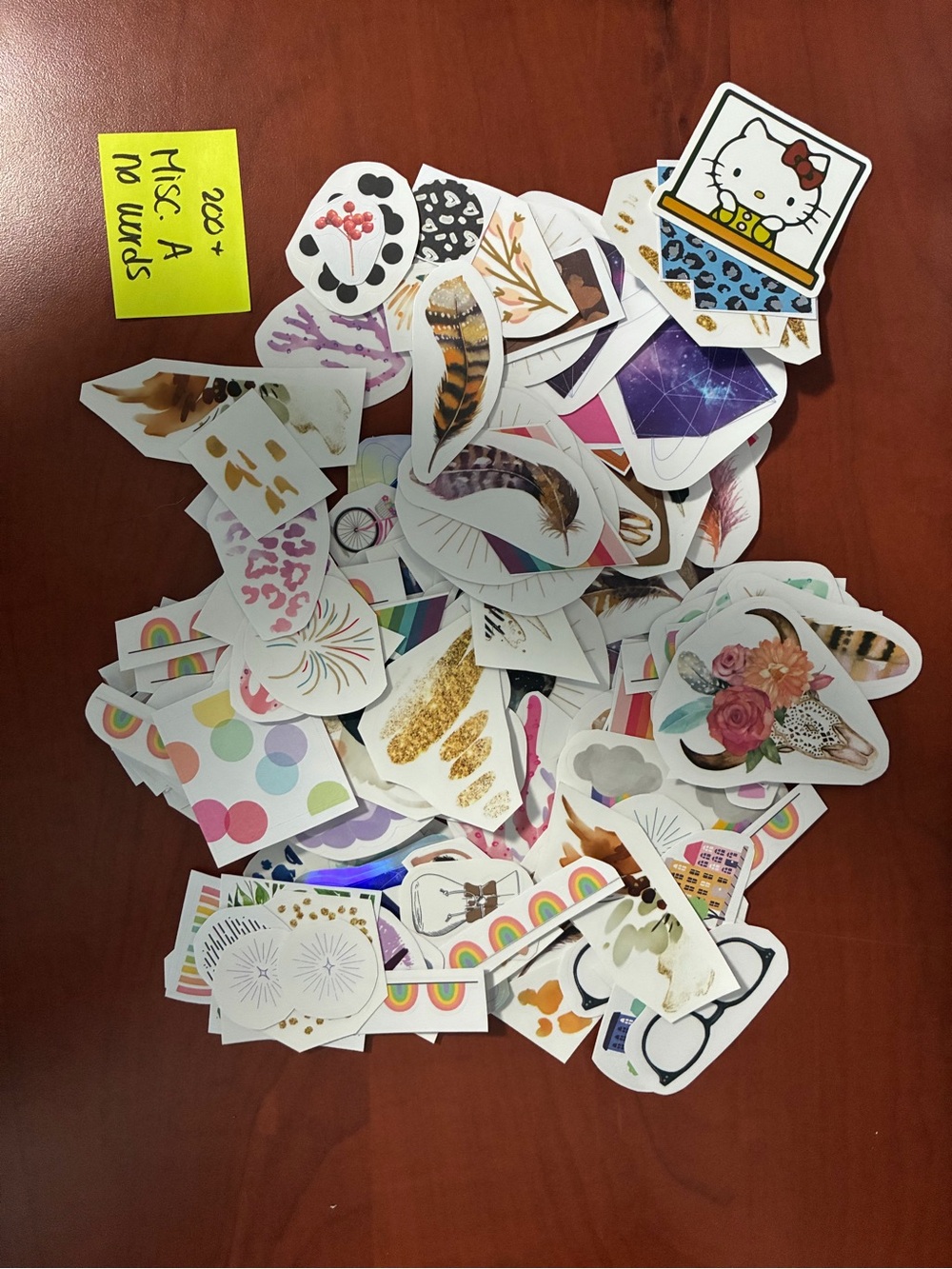 Decorative Sticker Pack - Assorted Colorful Die-Cut Designs